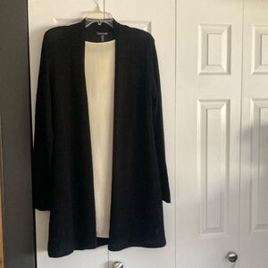 Eileen Fisher Italian Cashmere Straight Cardigan Size Small Color Black